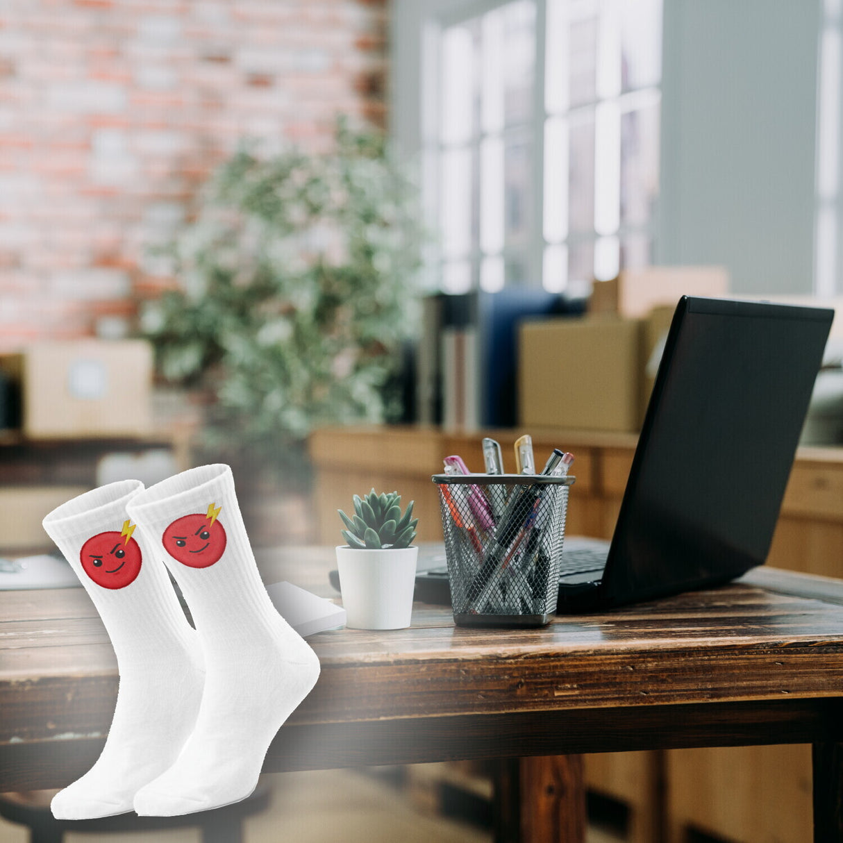 epicsocks Emo Moods Freches Gesicht Socken in 37-41 im Paar