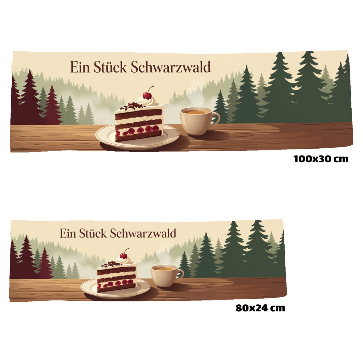 Schwarzwald Eishandtuch mit Schwarzwälder Kirschtorte - Ein Stück Schwarzwald