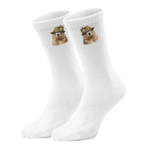 epicsocks Alpen Charme Alm und Berg Murmeltier Socken in 37-41 im Paar