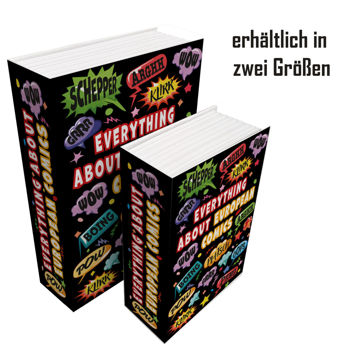 Comic Fan Booksafe mit Spruch: European Comics