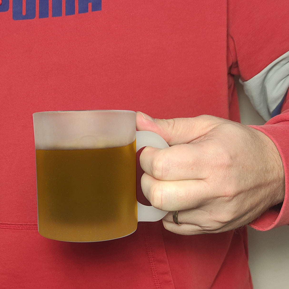 Kaffeebecher mit Bier Motiv