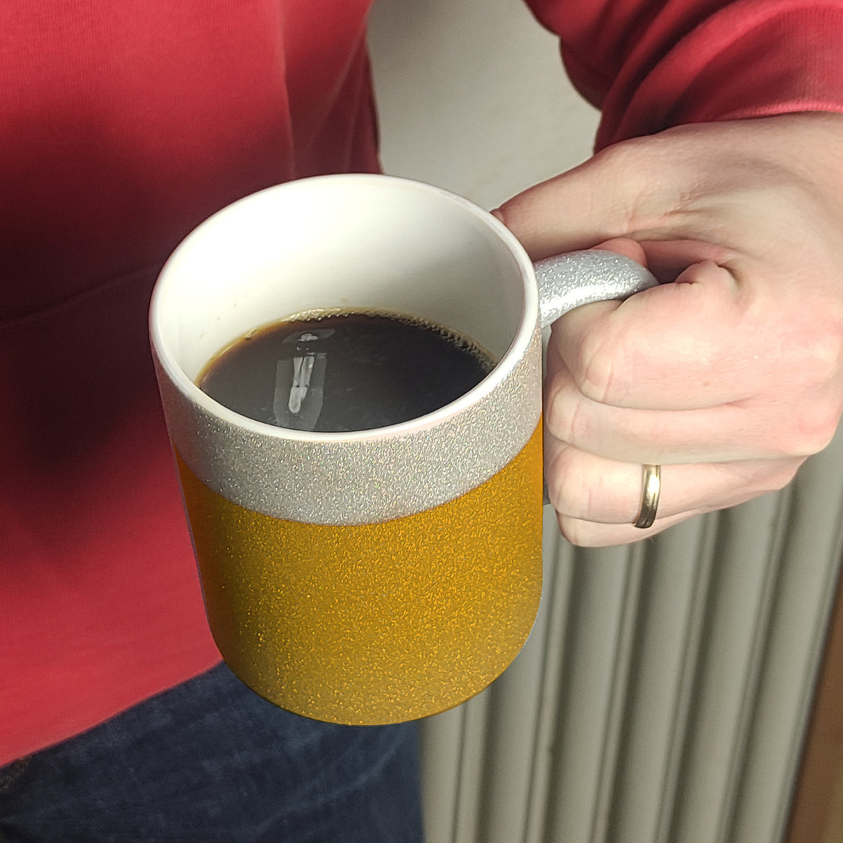 Kaffeebecher mit Bier Motiv