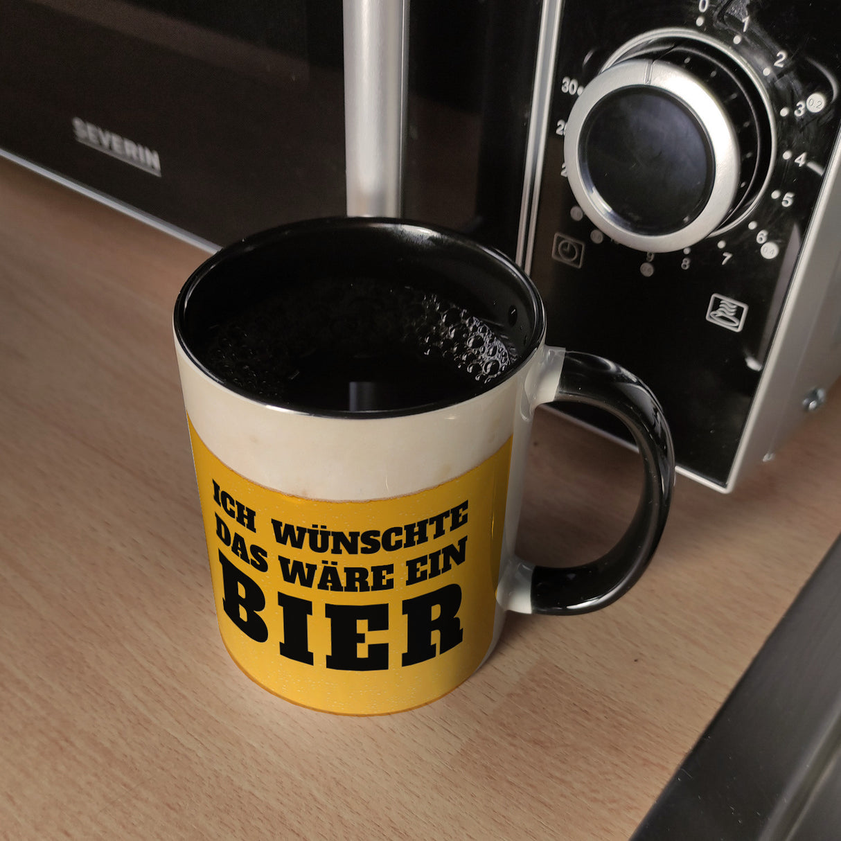 Ich wünschte das wäre ein Bier Kaffeebecher mit Bier Motiv