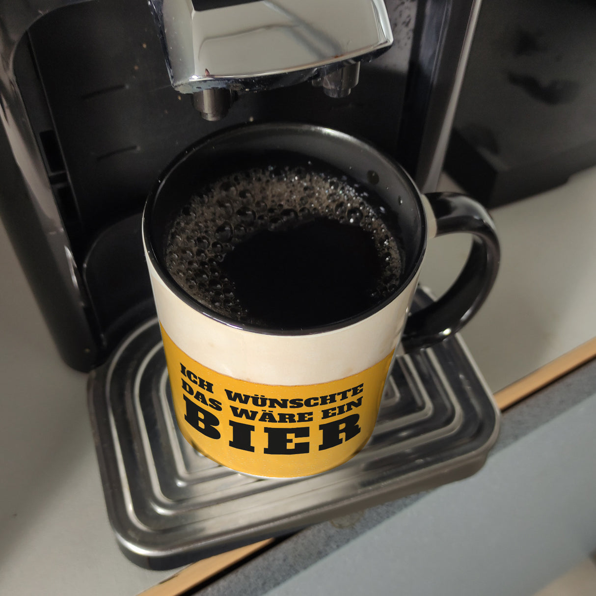 Ich wünschte das wäre ein Bier Kaffeebecher mit Bier Motiv