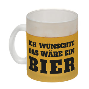 Ich wünschte das wäre ein Bier Kaffeebecher mit Bier Motiv