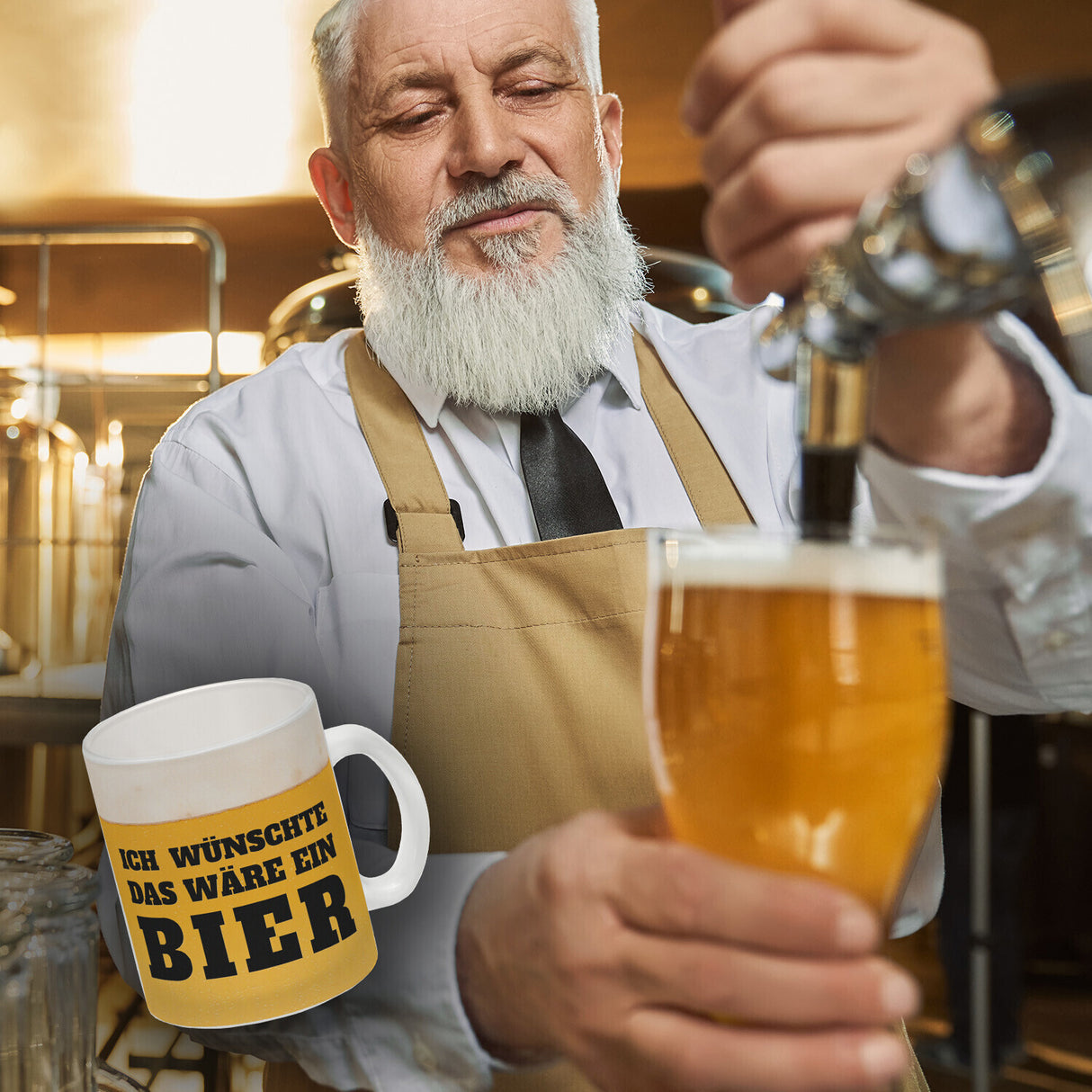 Ich wünschte das wäre ein Bier Kaffeebecher mit Bier Motiv