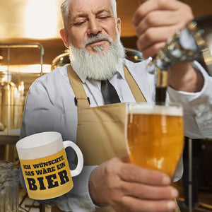 Ich wünschte das wäre ein Bier Kaffeebecher mit Bier Motiv