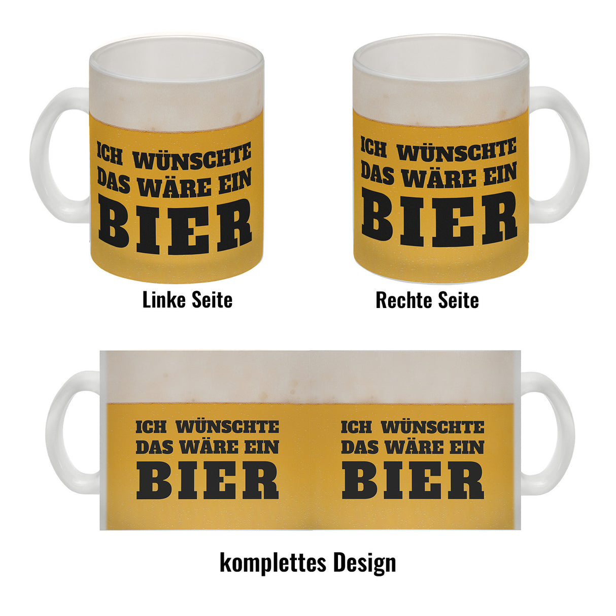 Ich wünschte das wäre ein Bier Kaffeebecher mit Bier Motiv