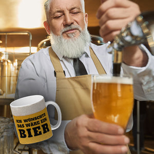 Ich wünschte das wäre ein Bier Kaffeebecher mit Bier Motiv