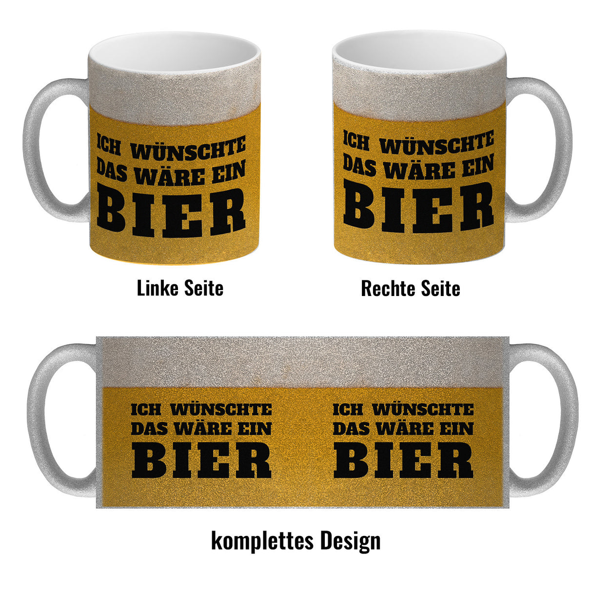Ich wünschte das wäre ein Bier Kaffeebecher mit Bier Motiv