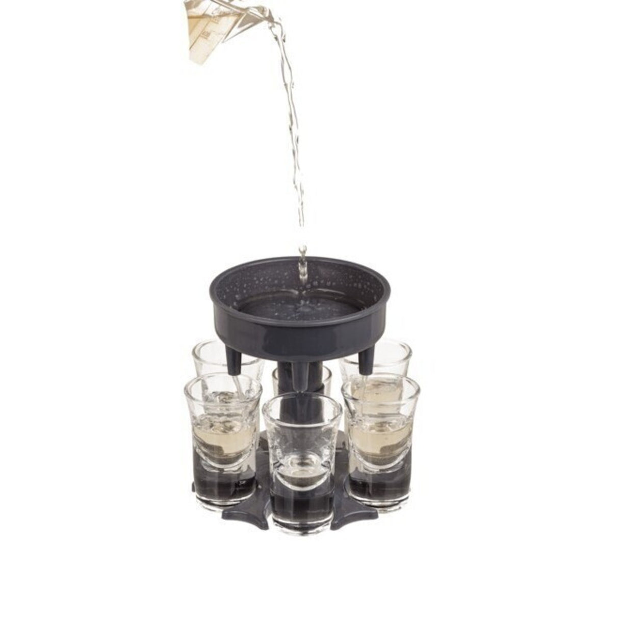 Schnaps Karussell Ausgießhilfe mit 6 Gläsern