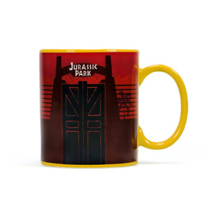 Jurassic Park Eingangstor Kaffeebecher mit Wärmeeffekt