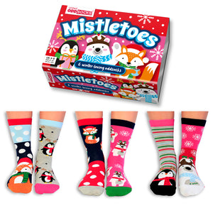Mistletoes Weihnachten Oddsocks Socken in 37-42 im 6er Set
