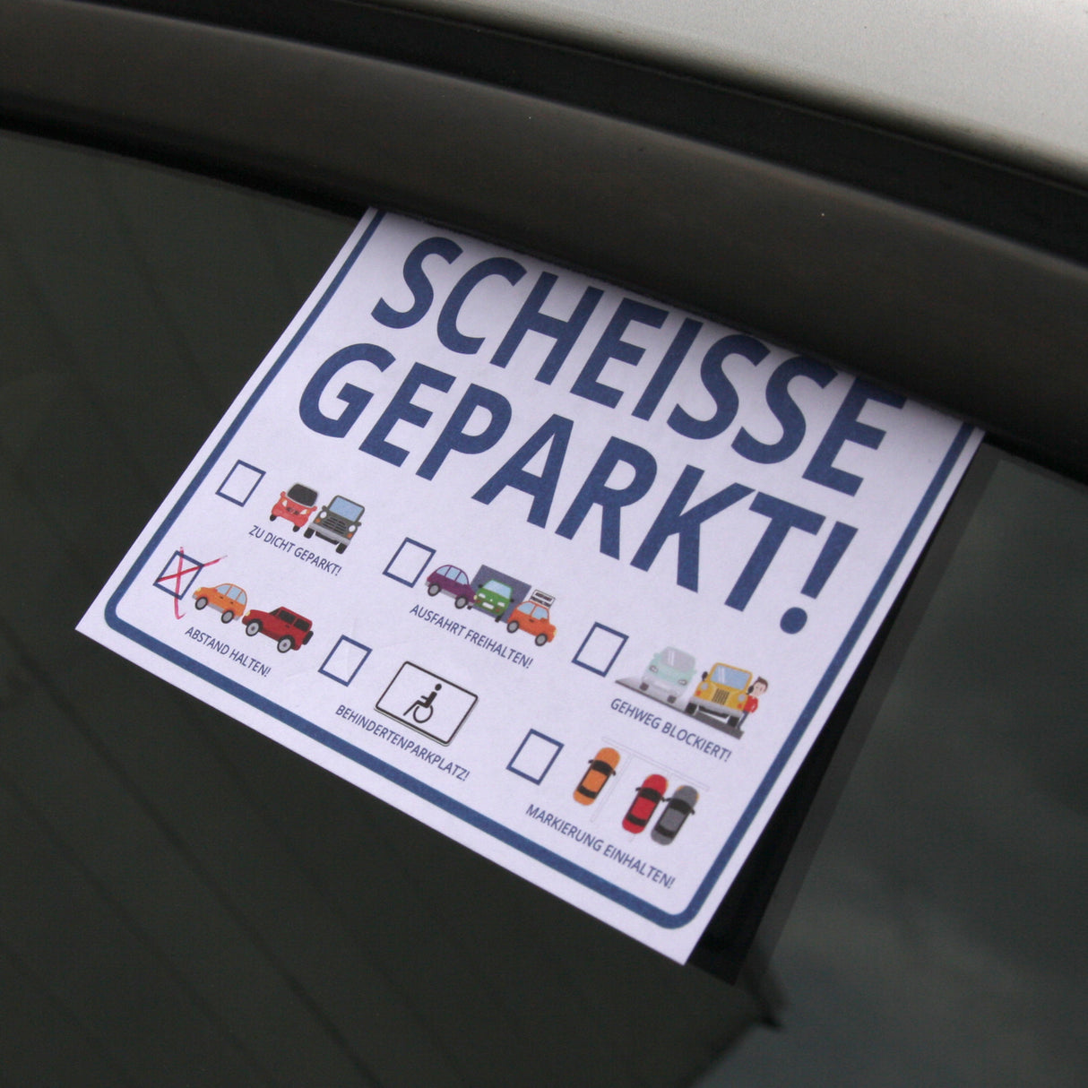 Scheisse Geparkt! Comic Edition Notizblock für die Windschutzscheibe  im 50er Set