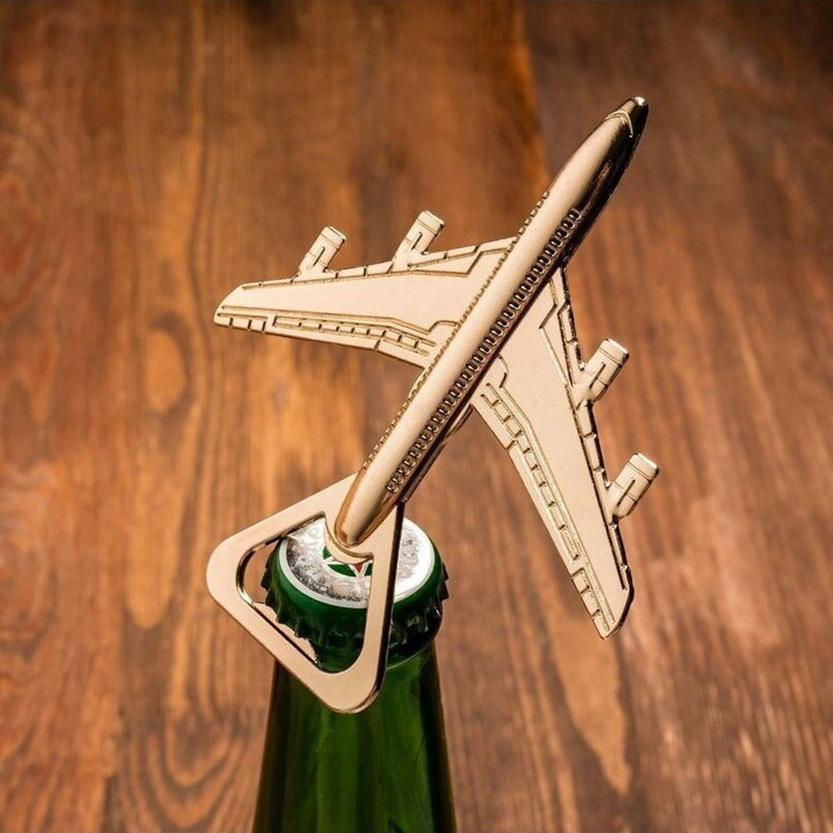 Flugzeug Flaschenöffner in bronze