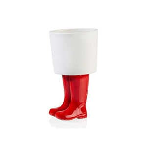 Gummistiefel Mini Blumentopf in rot