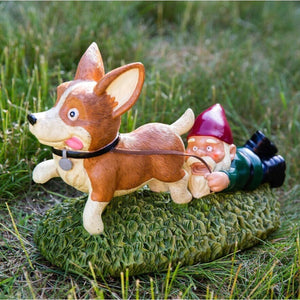 Corgi Hund Gartenzwerg