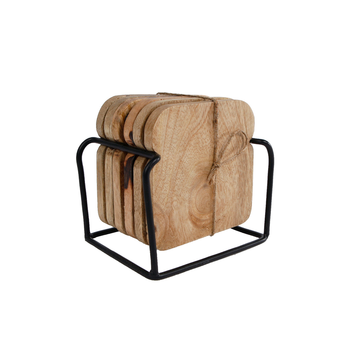 Toastbrotscheibe Untersetzer aus Holz im 6er Set
