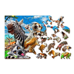 Willkommen in Afrika Puzzle mit 150 Teilen aus Holz