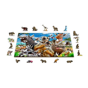 Willkommen in Afrika Puzzle mit 150 Teilen aus Holz
