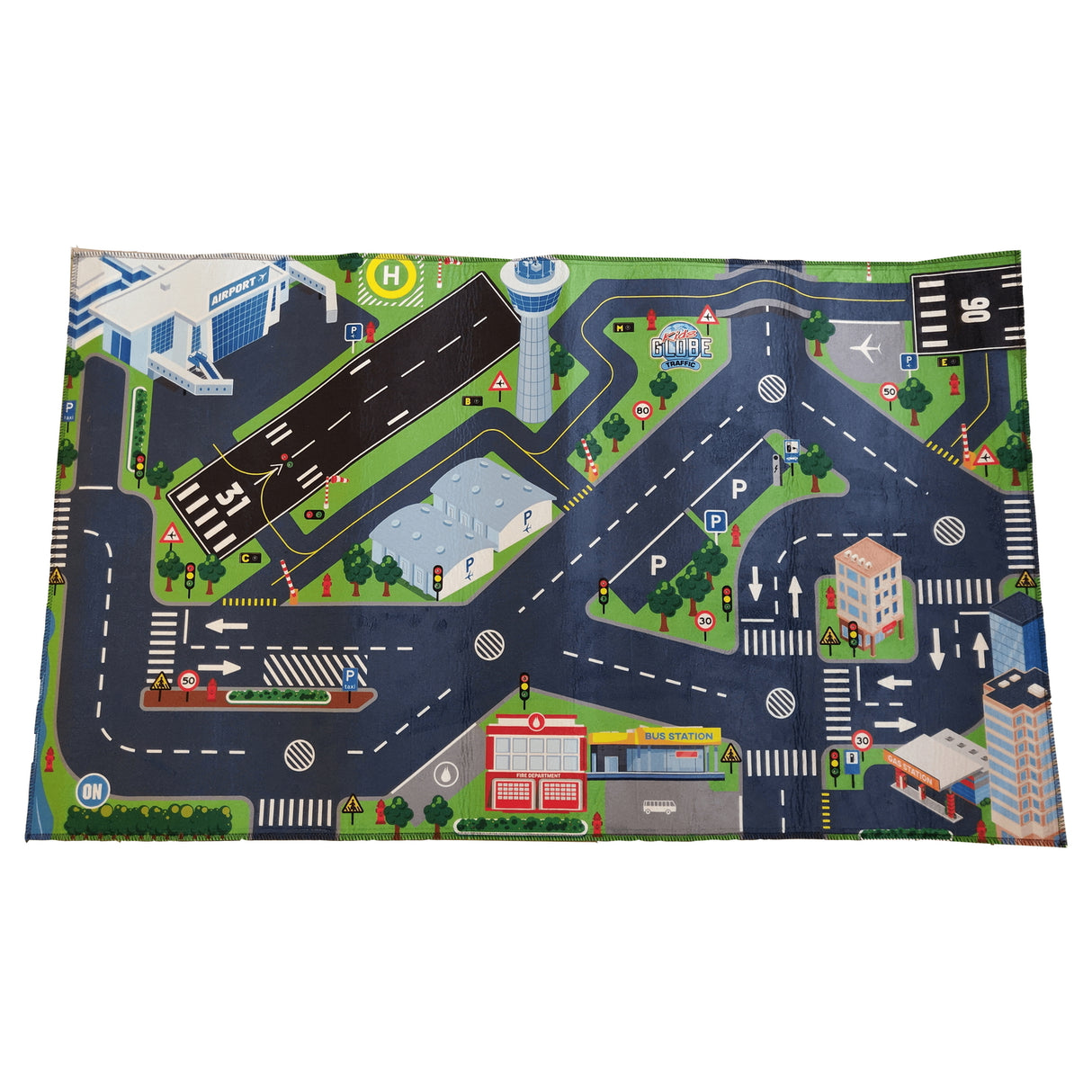 Flughafen Straße Spielteppich mit LED Licht