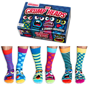 Grump Heads Gesichter Oddsocks Socken in 39-46 im 6er Set