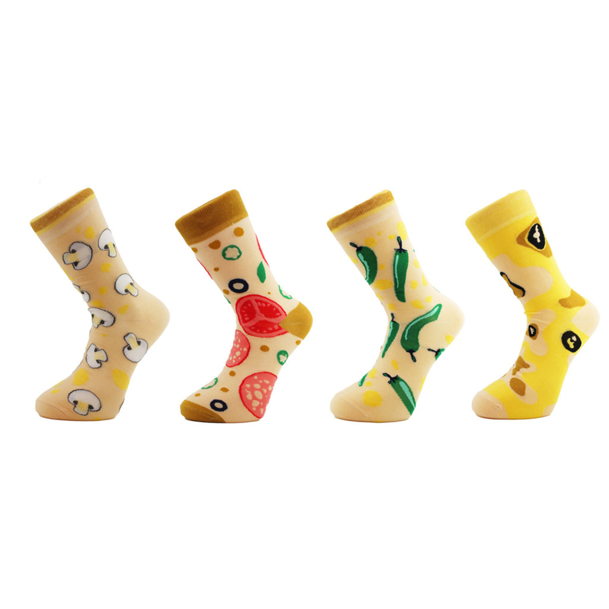Pizza Socken mit Pizzkarton in 41-45 (4 Paare)