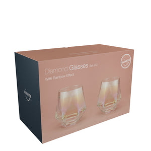 Diamant Whiskeygläser im 2er Set