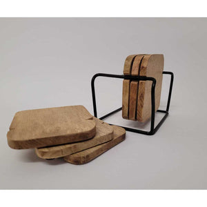 Toastbrotscheibe Untersetzer aus Holz im 6er Set