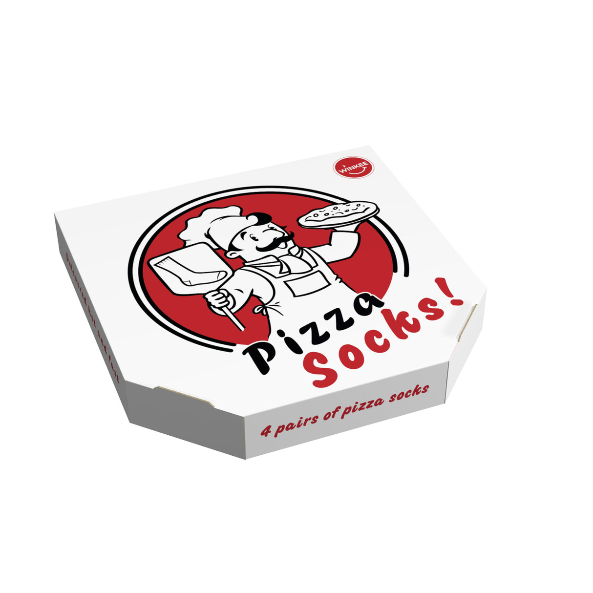 Pizza Socken mit Pizzkarton in 41-45 (4 Paare)
