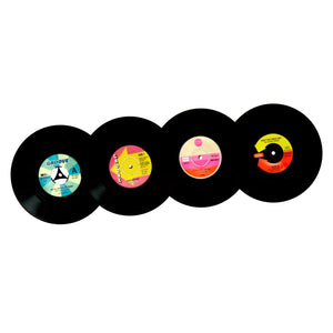Vinyl Glasuntersetzer im 4er Set
