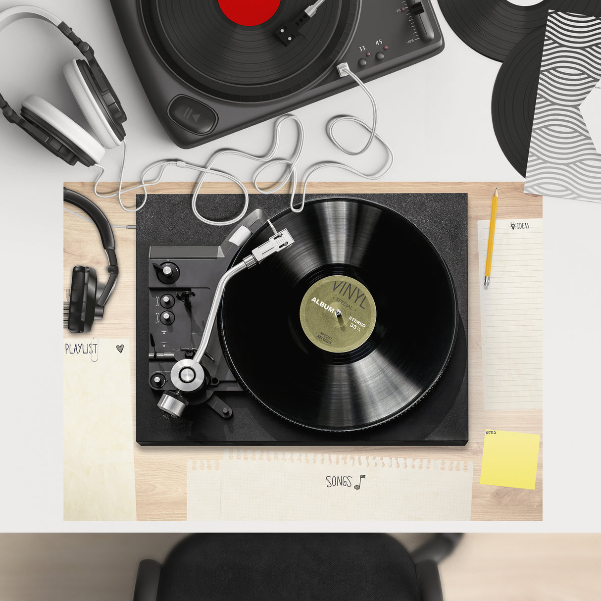 Vinyl Schreibtischunterlage mit 25 Blatt
