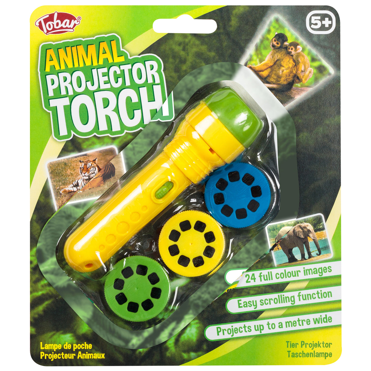 Tier Projektor Taschenlampe mit 3 Projektorscheiben