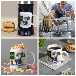 Honeycorns Kaffeebecher mit Einhorn Motiv und Spruch: Sei ein Genie!