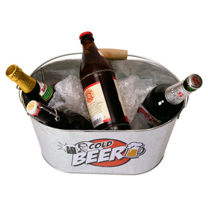 Bier Eiseimer mit Flaschenöffner aus Metall