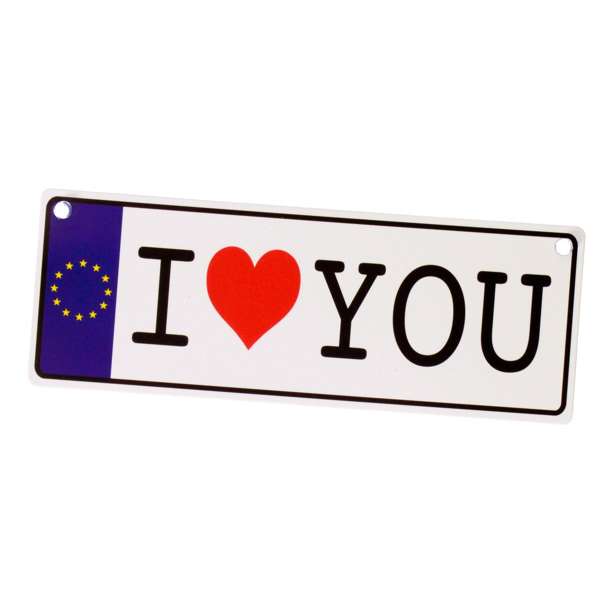 I Love You Nummernschild Dekoartikel mit Saugnäpfen