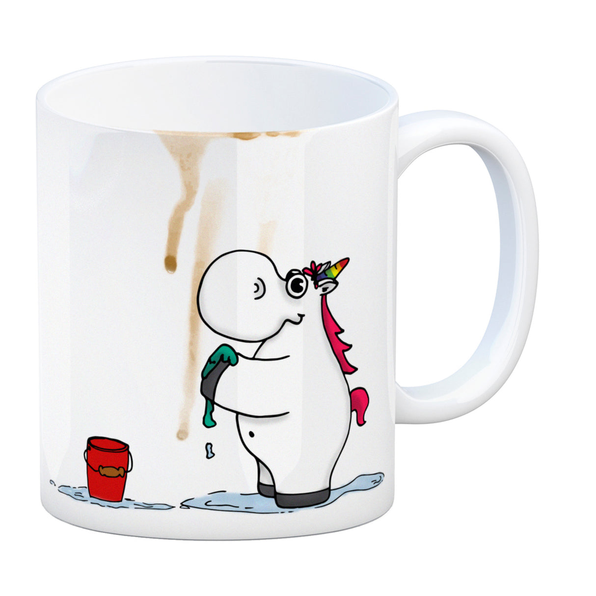 Honeycorns putzendes Einhorn Kaffeebecher