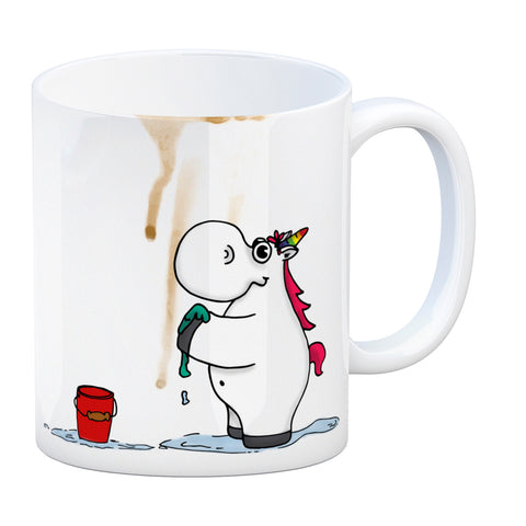 Honeycorns putzendes Einhorn Kaffeebecher