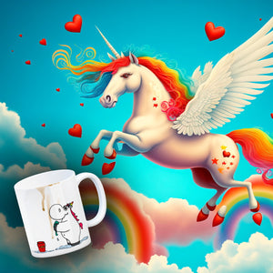 Honeycorns putzendes Einhorn Kaffeebecher