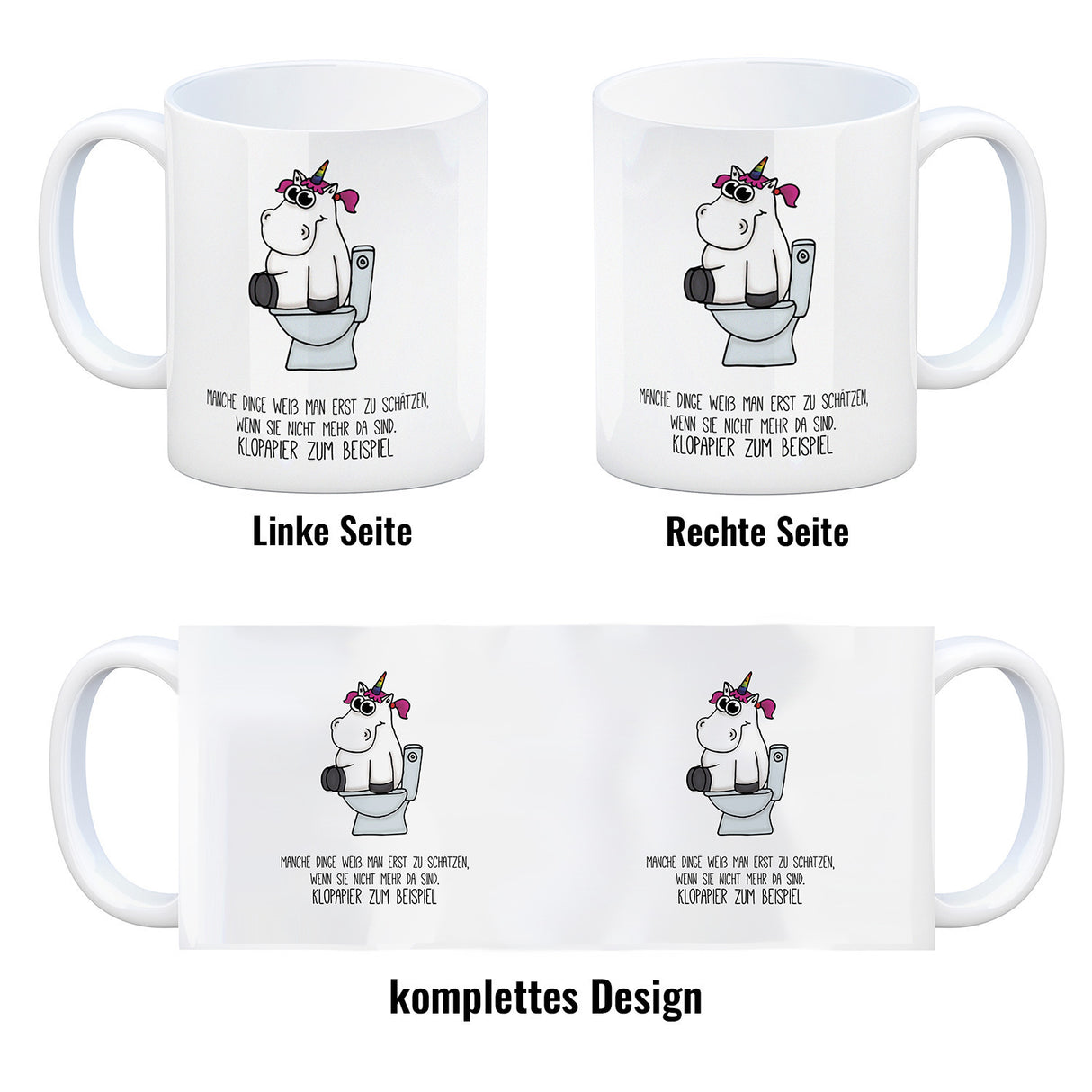 Kaffeebecher mit Spruch: manche Dinge weiß man erst zu ...