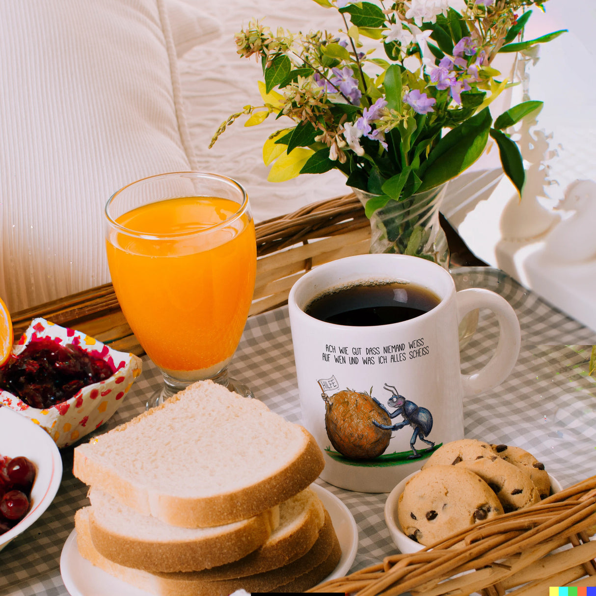 Ach wie gut, dass niemand weiß, auf wen und was ich alles scheiß Kaffeebecher