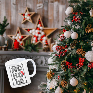 Ho Ho Ho Kaffeebecher mit Weihnachtsmotiv