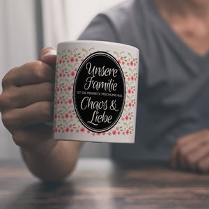 Kaffeebecher mit Spruch: Unsere Familie ist die perfekte ...