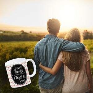 Kaffeebecher mit Spruch: Unsere Familie ist die perfekte ...