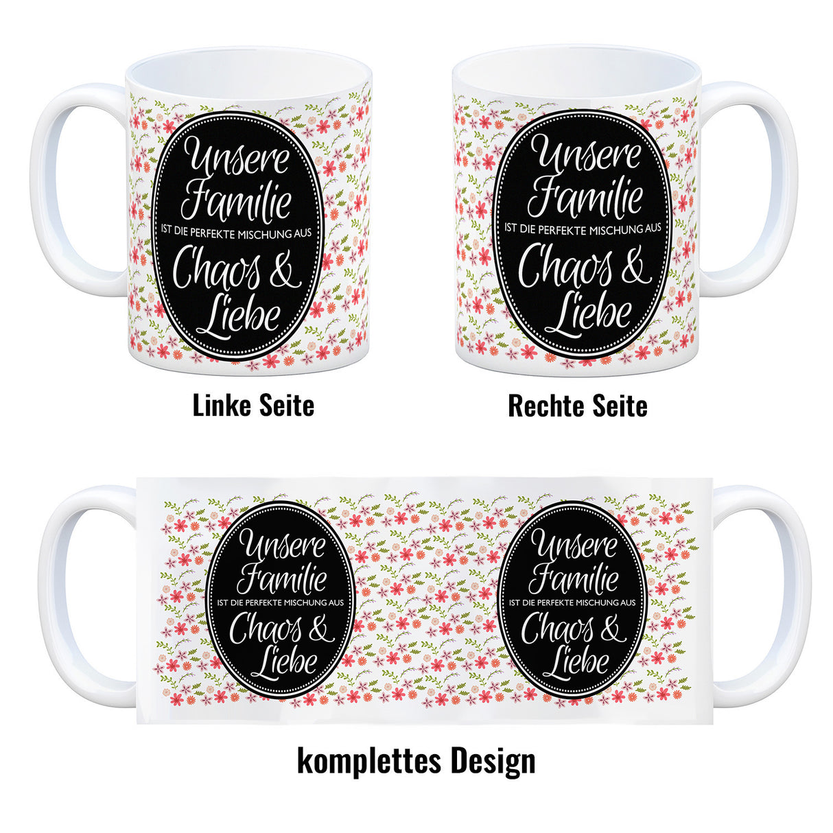 Kaffeebecher mit Spruch: Unsere Familie ist die perfekte ...
