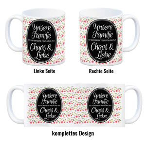 Kaffeebecher mit Spruch: Unsere Familie ist die perfekte ...