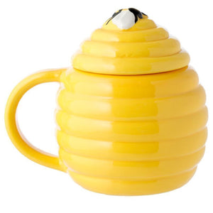 Bienenstock Kaffeebecher mit Deckel