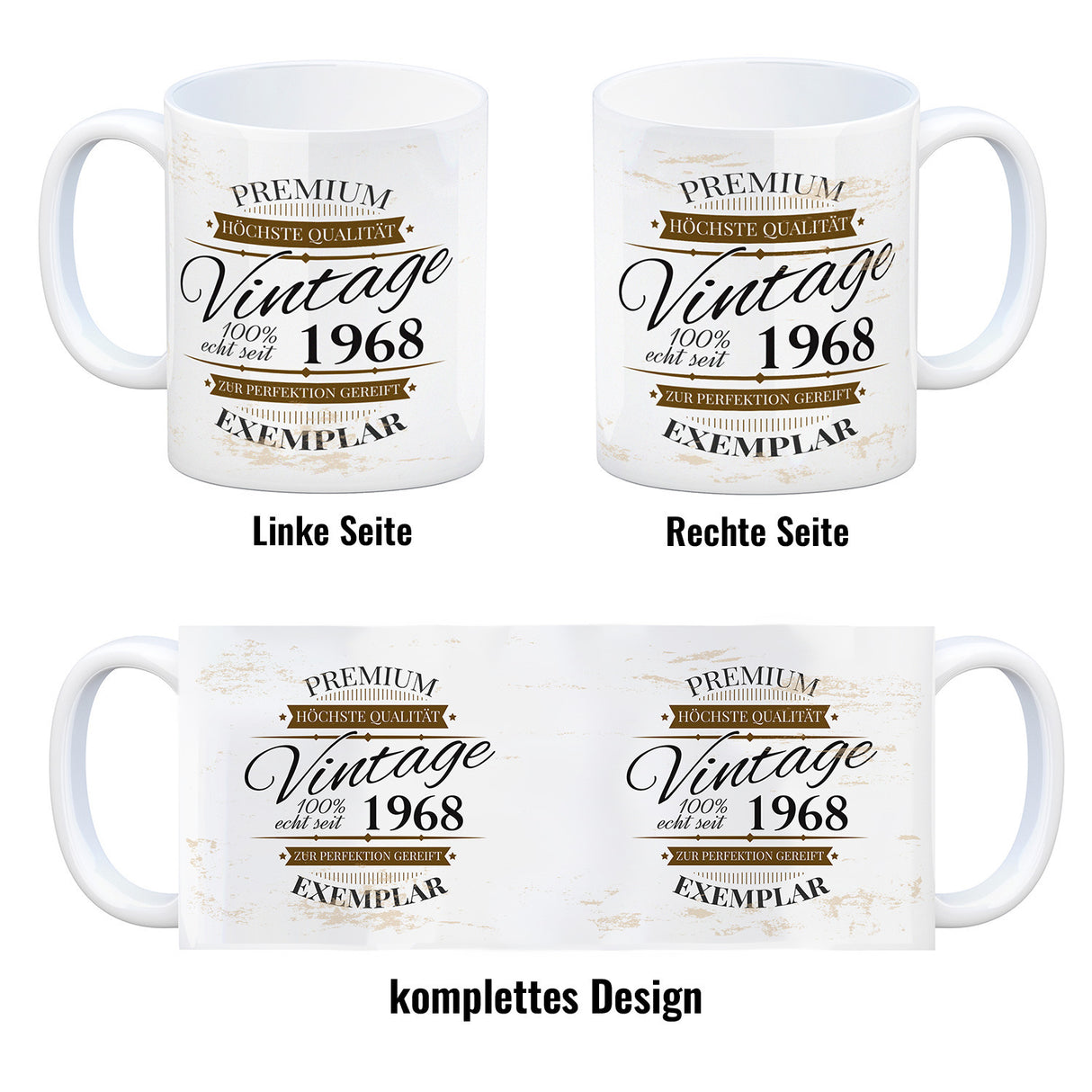Vintage Tasse 100% echt seit 1968 - Premium Exemplar - Zur Perfektion gereift -