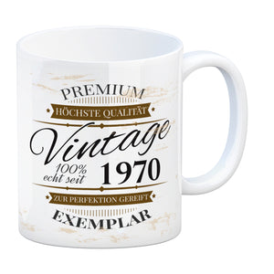 Vintage Tasse 100% echt seit 1970 - Premium Exemplar - Zur Perfektion gereift -
