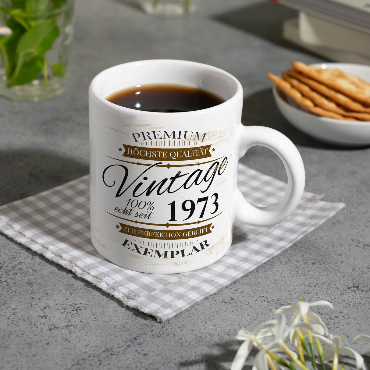 Vintage Tasse 100% echt seit 1973 - Premium Exemplar - Zur Perfektion gereift -